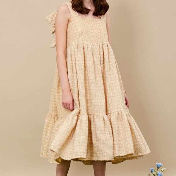 Sister Jane Dresses & Skirts - [BNWT] Sister Jane DREAM POPCORN TWEED MIDI DRESS - CREAM